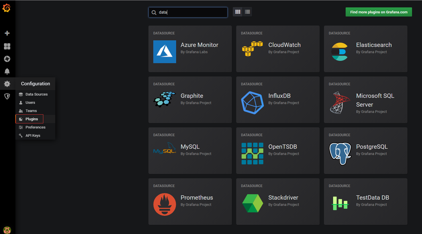 Grafana 添加插件