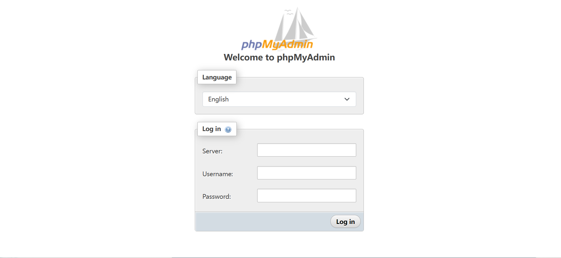 Login phpMyadmin